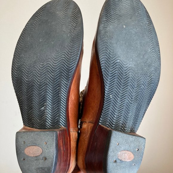 Polished Leather and Handwoven textile Ankle Boot - Picture 11 of 15